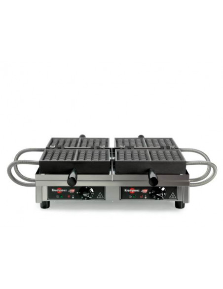 Gofrera doble gofre Bruxelas 4X6B. Apertura 180º WECABB