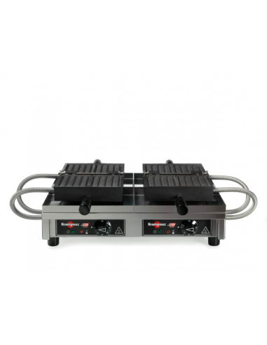 Gofrera doble Bruxelles 4x7B. Apertura 180º  WECAKB