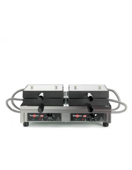 Gofrera doble para gofre Bruselas Redondo. Apertura 180º A/A  WECACB