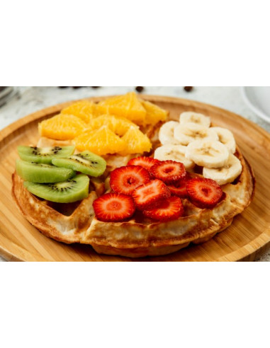 Gofrera doble para gofre Bruselas Redondo. Apertura 180º A/A  WECACB