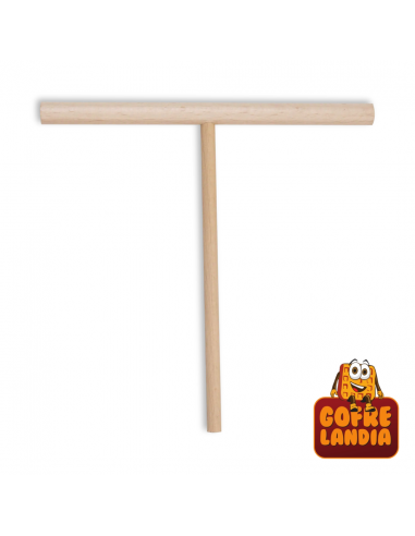 Rastrillo redondo de madera de haya (18 cm) para crepes finos y redondos