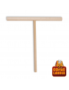 Rastrillo redondo de madera de haya (18 cm) para crepes finos y redondos