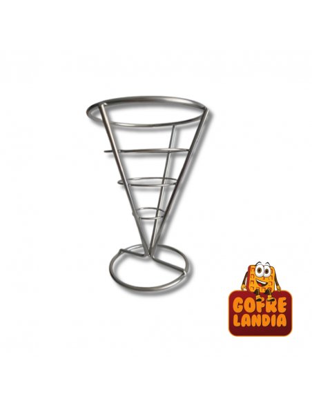 Soporte Bubble Waffle: presentación única para waffles con burbujas y toppings