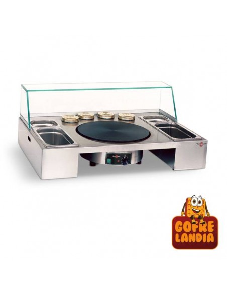 Plan de trabajo extraíble para 1 crepera con cristal