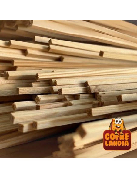 Paquete de 300 palitos cuadrados para Gofre Piruleta o Algodón de Azúcar