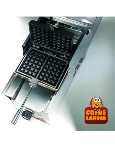 Gofrera giratoria de gas para 2 gofres Lieja 4X6