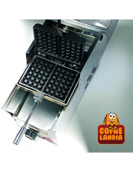 Gofrera giratoria de gas para 2 gofres Lieja 4X6