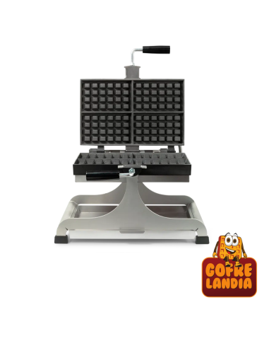Gofrera GIRATORIA grande para gofre Bruxelas 4x6 WECABE