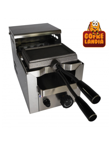 Gofrera giratoria de gas para 2 gofres Lieja 4X6