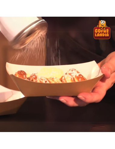 Aparato para poffertjes Krampouz: cocina 50 minipancakes, compacto y fácil.