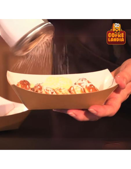 Aparato para poffertjes Krampouz: cocina 50 minipancakes, compacto y fácil.