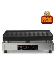 Aparato para poffertjes Krampouz: cocina 50 minipancakes, compacto y fácil.