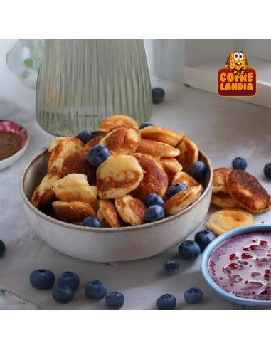 Aparato para poffertjes Krampouz: cocina 50 minipancakes, compacto y fácil.