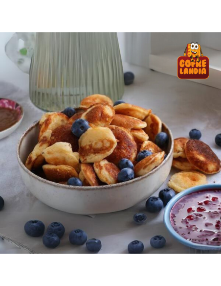 Aparato para poffertjes Krampouz: cocina 50 minipancakes, compacto y fácil.