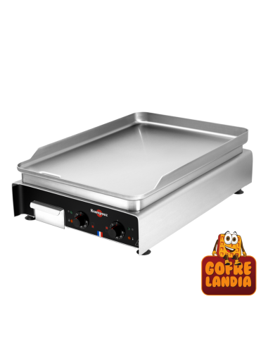 NUEVA Plancha eléctrica profesional, gama Confort con formato en profundidad PCPR2AA de acero inoxidable, 5400 W, dos zonas de c