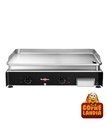 NUEVA Plancha eléctrica profesional , gama Confort de acero inoxidable, trifásica 20A - 5400 W, dos zonas de cocción.