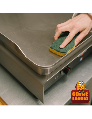 NUEVA Plancha eléctrica profesional , gama Confort de acero inoxidable, trifásica 20A - 5400 W, dos zonas de cocción.