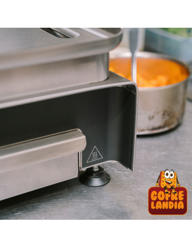 NUEVA Plancha eléctrica profesional , gama Confort de acero inoxidable, 5400 W, dos zonas de cocción.