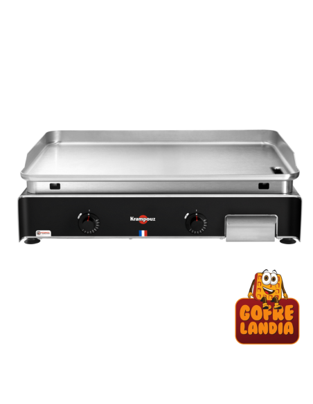 NUEVA Plancha eléctrica profesional , gama Confort de acero inoxidable, 5400 W, dos zonas de cocción.