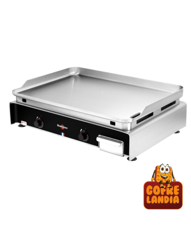 NUEVA Plancha eléctrica profesional , gama Confort de acero inoxidable, 5400 W, dos zonas de cocción.