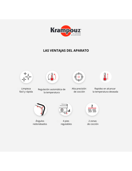 NUEVA Plancha eléctrica profesional , gama Confort de acero inoxidable, 5400 W, dos zonas de cocción.