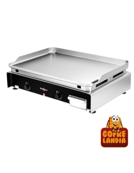 NUEVA Plancha para gas natural profesional , gama Confort de acero inoxidable, 5800 W, dos zonas de cocción.