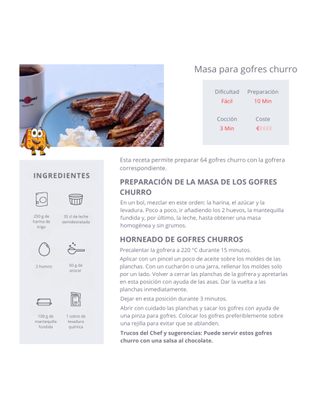 Máquina  churros   180º Krampouz  WECAVA