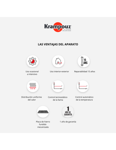 Crepera Gas gama confort termostática  Krampouz - Precisión y Calidad para Hostelería