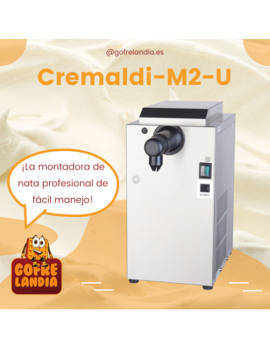 Montadora de nata profesional Cremaldi M2 U: nata aireada perfecta / fácil de usar, limpieza automática y capacidad 2 litros