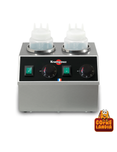 Calentador de chocolate doble Krampouz / Baño maría profesional para salsas