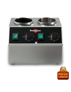 Calentador de chocolate doble Krampouz / Baño maría profesional para salsas 2