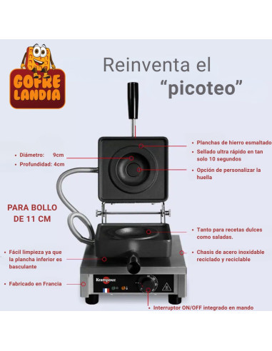K‑Presse Krampouz / Aparato profesional para sellar panes / Gofrelandia