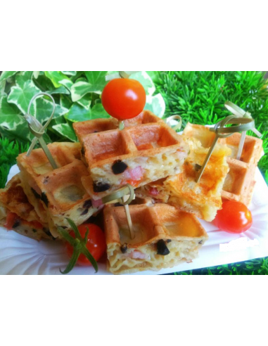 Gofrera doble Bruxelles 4x7B. Apertura 180º  WECAKB