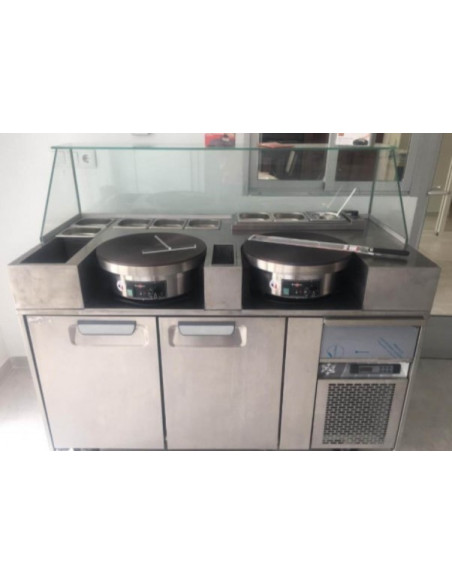 Carro para creperas con base refrigerada (eléctrica ) 2ª mano