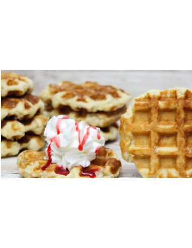 Gofrera doble para gofre Lieja 4x5. Apertura 180º WECAFB