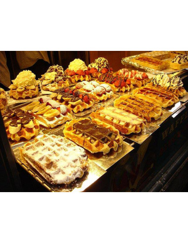 Gofrera doble Paty para gofre Lieja 4x6. Apertura 180º  WECAGB