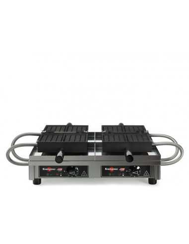 Gofrera doble para gofre Fruits 4x6. Apertura 180º  WECAJB