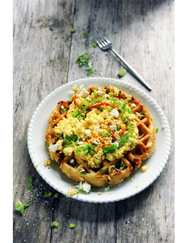 Gofrera doble para gofre Bruselas Redondo. Apertura 180º A/A  WECACB