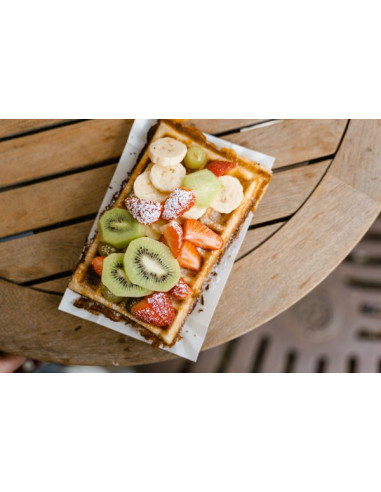 Gofrera 4x6 Lieja Paty 180° simple I/D  WECAGA