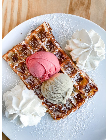 Gofrera 4x6 Lieja Paty 180° simple I/D  WECAGA