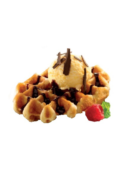 Gofrera doble para gofre Lieja 4x7. Apertura 180º WECAHB